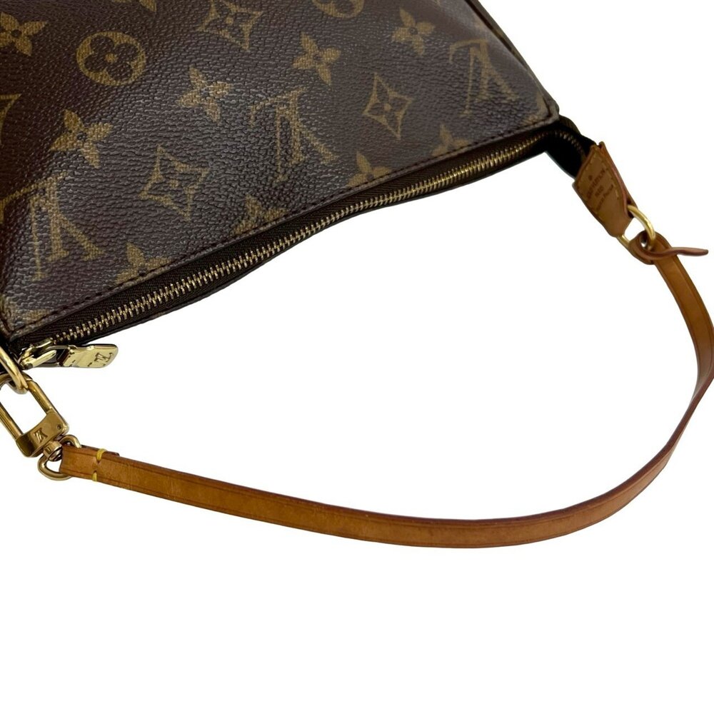 LOUIS VUITTON Brown Monogram Leather Pochette Pouch - Picture 4 of 9